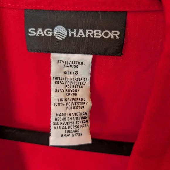 Sag Harbor Bold Red Women's Blazer - Picture 4 of 9